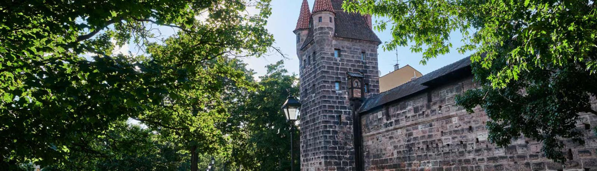 Menschen im Nürnberger Stadtgraben